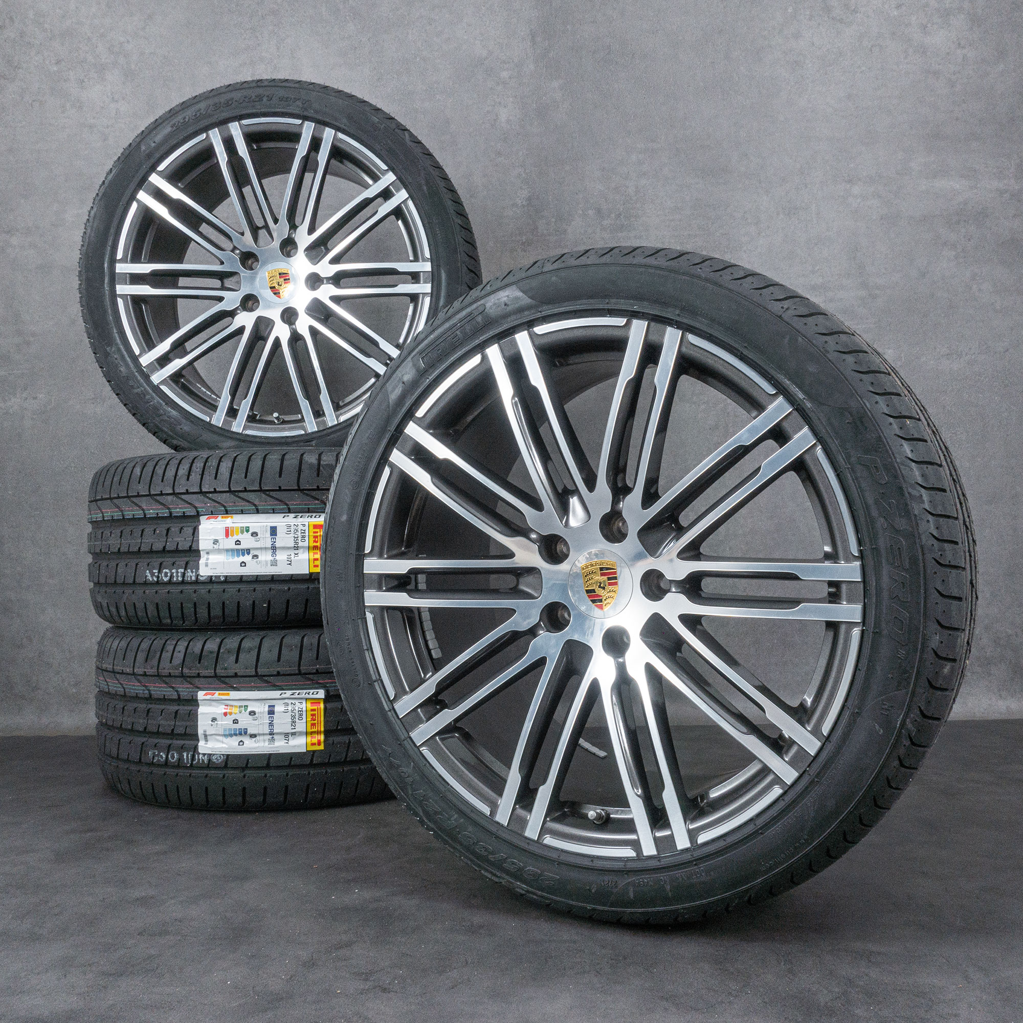 Originale Porsche 21 Tommer Cayenne S 958 Turbo III Sommerhjul 